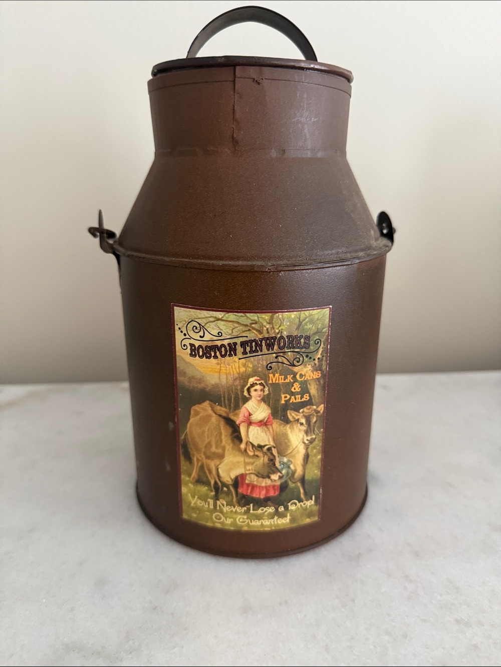 Reproduction Boston Tin works milk can